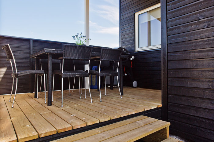Henne Hytte Overdækket Terrasse